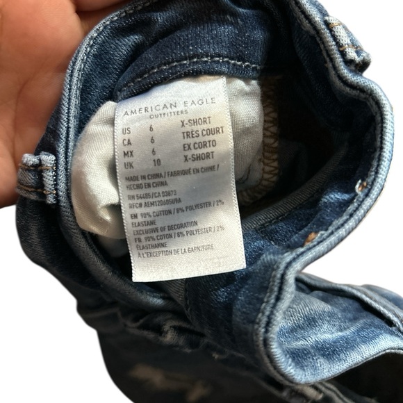 American Eagle Outfitters Women's Distressed Blue Jeans - Picture 3 of 4